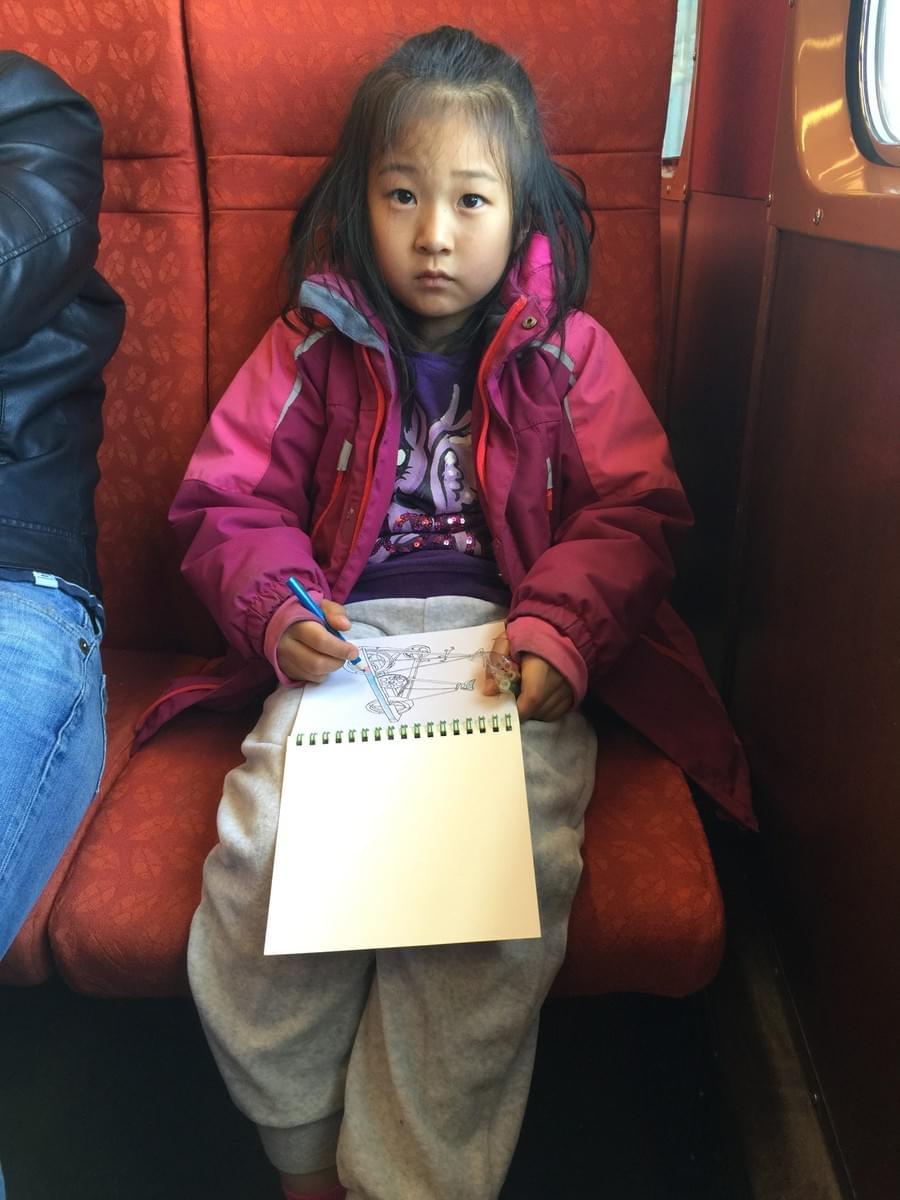 Painting on the highest train