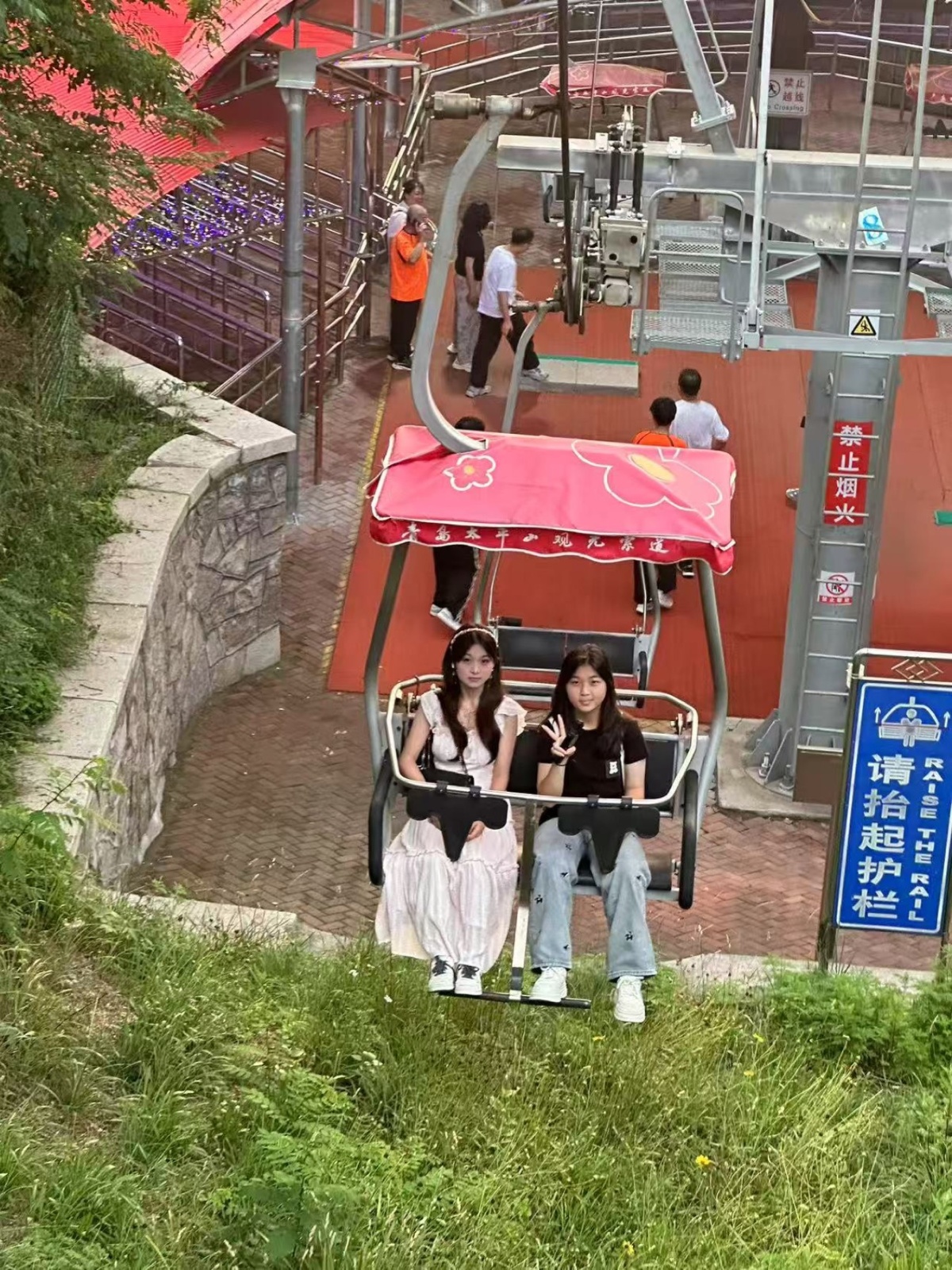 Riding up over the rooftops