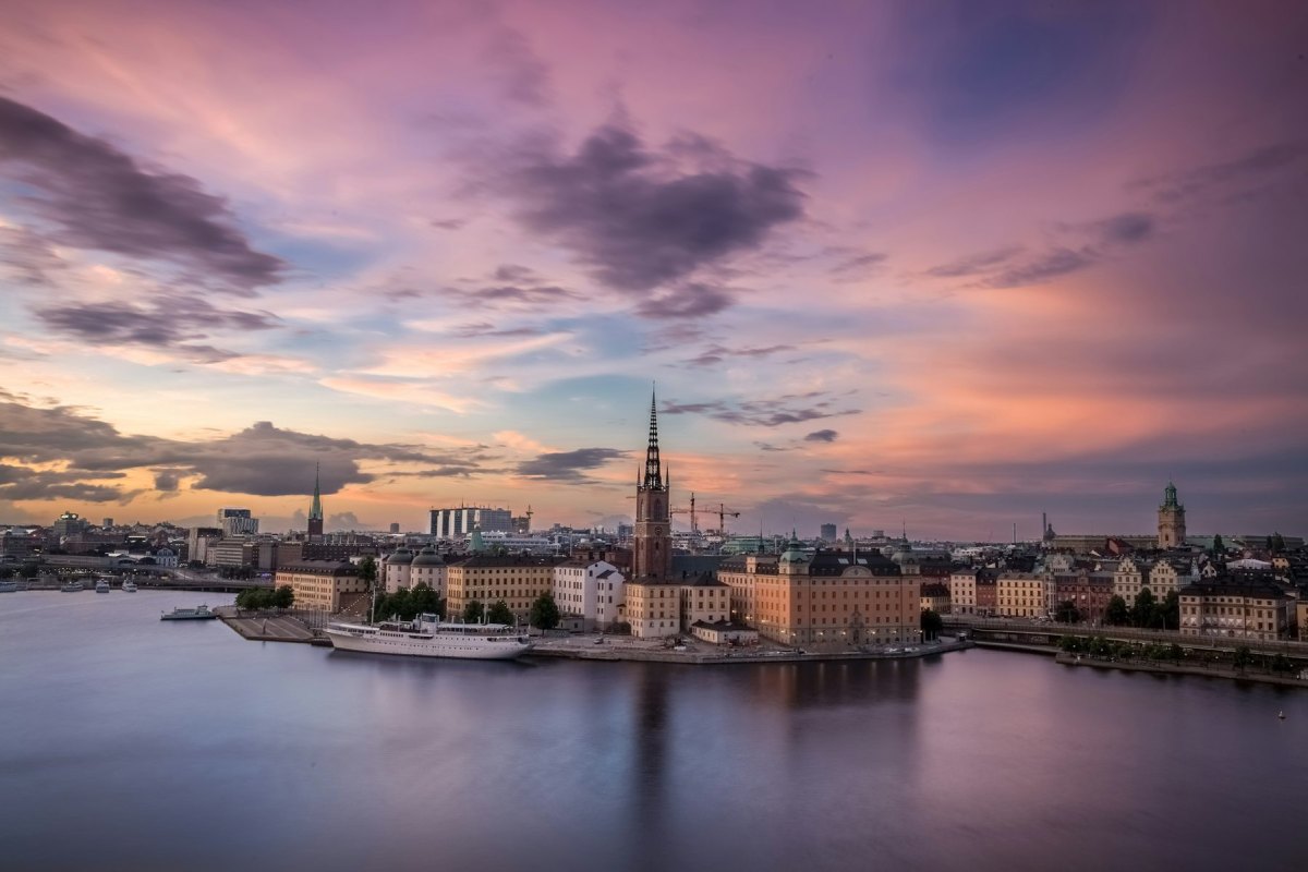 Stockholm at dusk — the city where several of the interviews took place. Photo: Unsplash (setting, not an interview).
