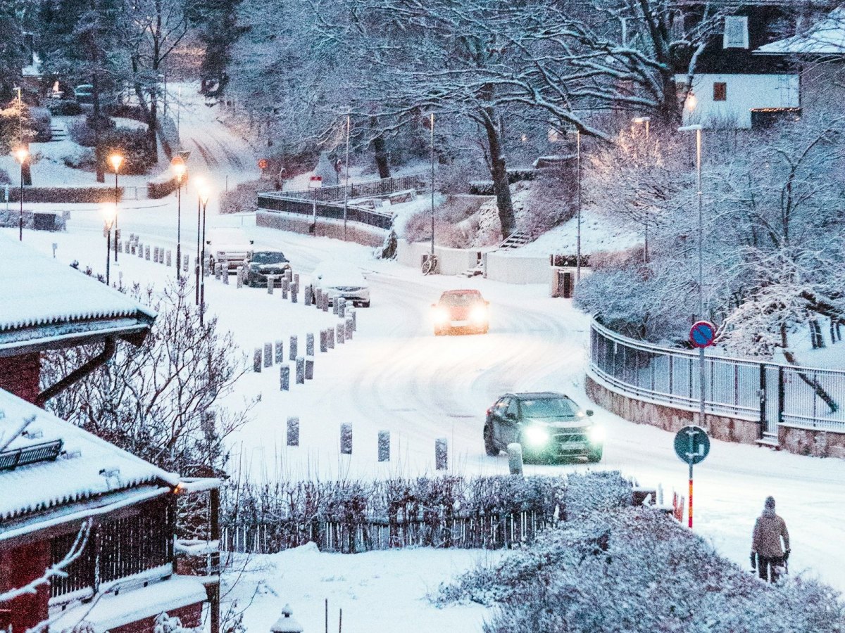 A snow-covered residential street. The winter darkness came up in almost every conversation. Photo: Unsplash.